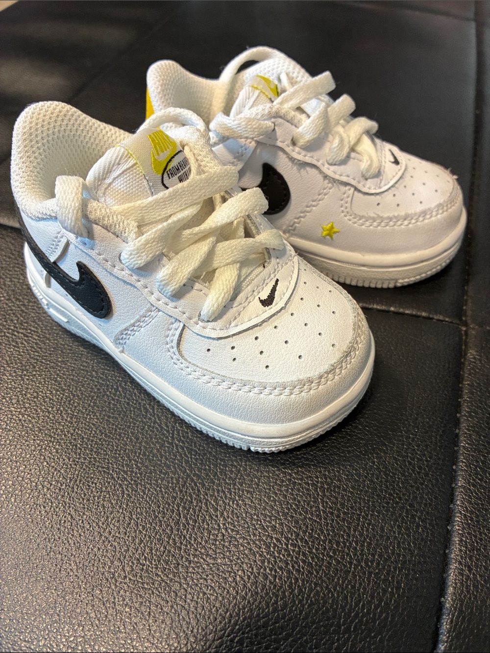 Nike White & Yellow Baby Sneakers